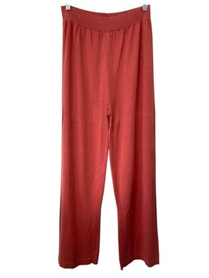Peruvian Connection Gabrielle Pants Size Large Wide Leg Terracotta Lounge Cozy