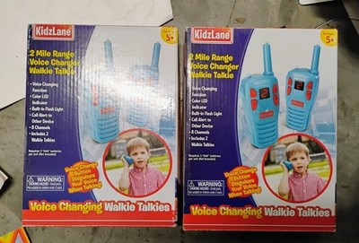 (2)Kidzlane Voice Changing Walkie Talkies - 2 Mile Range, 8 Channels, Flashlight