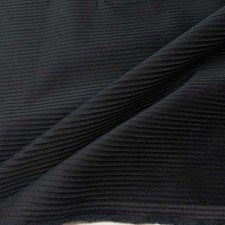 Tessuto Velluto Cotone Rigato Elastico Blu Notte 50 Cm 6202
