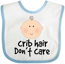 Inktastic Crib Hair Dont Care Funny Baby Clothes Baby Bib New Clothing Infant