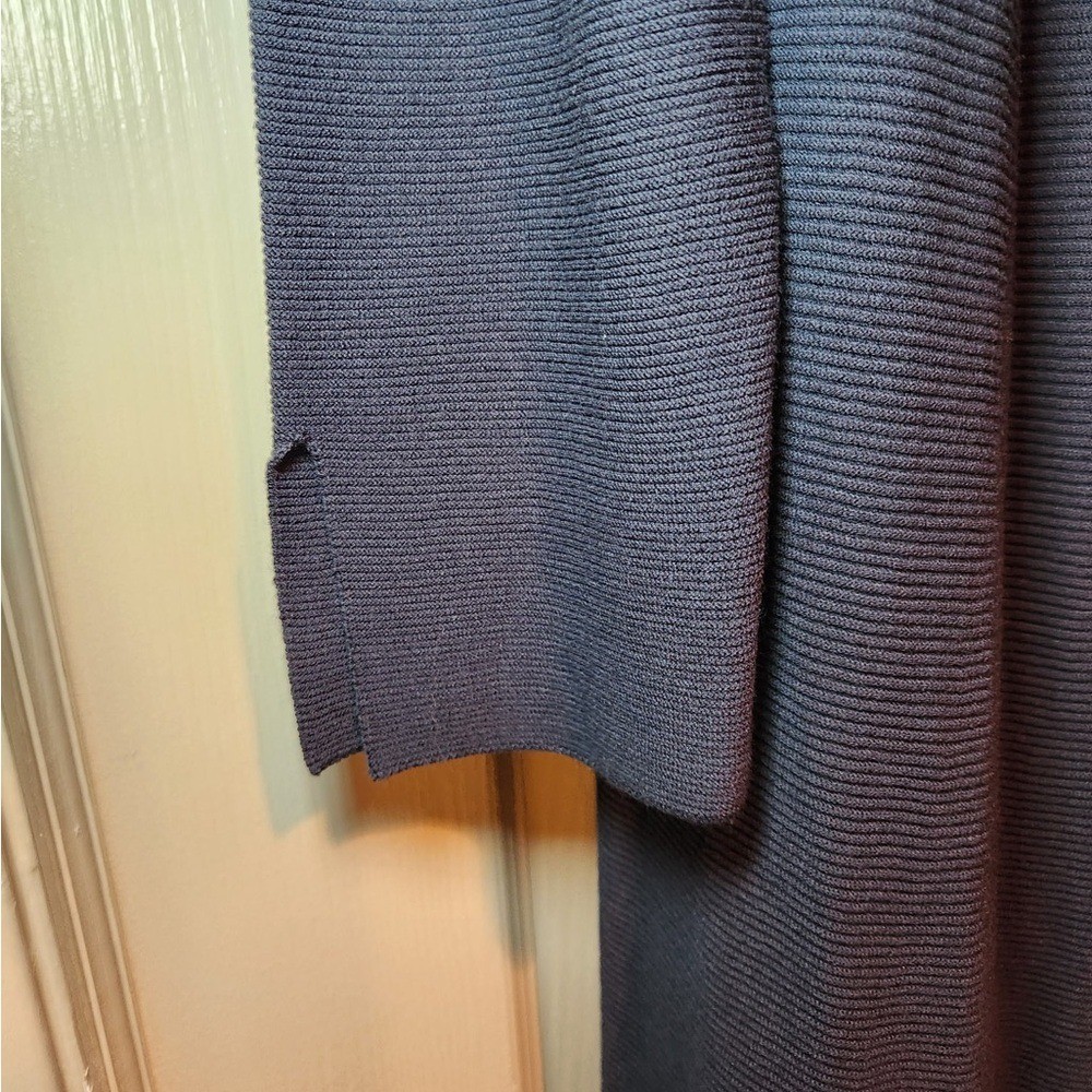 NWT Lafayette 148 Women's Dark Blue Duster Cardigan Sweater Long All Seasons image 2