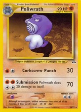 Poliwrath - 28/75 - Pokemon Neo Discovery Unlimited Rare Card WOTC HP