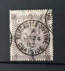 GB QUEEN VICTORIA SG 129 £1 BROWN LILAC WMK MALTESE CROSS FINE USED, NEWCASTLE