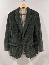 Vtg Polo Ralph Lauren Corduroy Jacket Mens R44 Green 3 Buttons Blazer Jacket