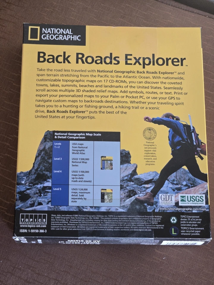 National Geographic Back Roads Explorer 17 CD-ROM PC Topographic Maps 50 States - Image 4 of 4
