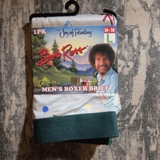 new-joy-of-painting-bob-ross-novelty-boxer-briefs-mens-size-l-3638-nwt-soft