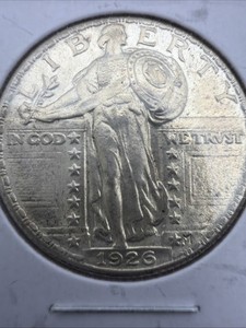 1926 P 25C .9 Silver Quarter Dollar Standing Liberty Quarter  UNCIRCULATED +
