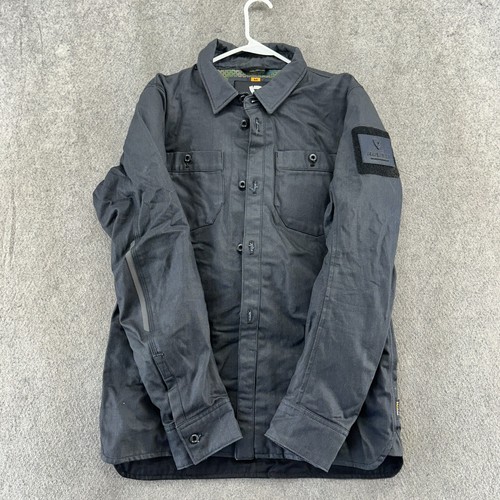 Rev'it Tracer 2 Air Shirt Mens M Black Button Down Padded Motorcycle Body Armor