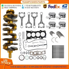 Crankshaft /Pistons /Bearing /Con Rods /Head Gasket Set For Toyota Scion 2.4L xB
