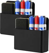 2Pcs Magnetic Dry Erase Marker Holder for Whiteboard Fridge