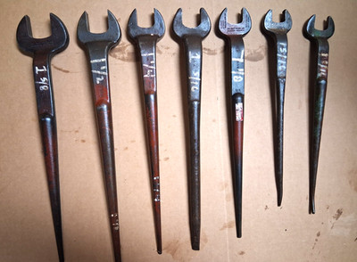 (Lot of 7 ) KLEIN,williams,  Ironworker Spud Wrenches ( 1-5/8in -1-1/16in)