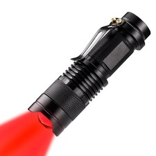 High Power 1 Mode Red LED Flashlight, Single Mode Red Flashlight, Red Light F...