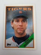 #582 Mike Henneman [Rookie] Tigers 1988 Topps Baseball Card NM. rookie card picture