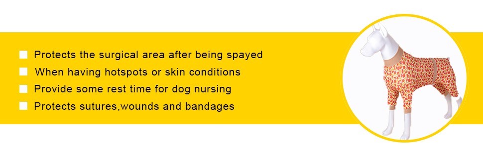 Dog Pajamas Post Operative Protection Jumpsuit Sweater Bodysuit for Big Dogs XXL