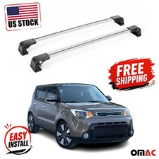 Roof Rack Cross Bars Carrier Aluminium For Kia Soul 2014-2019 Gray 2pcs