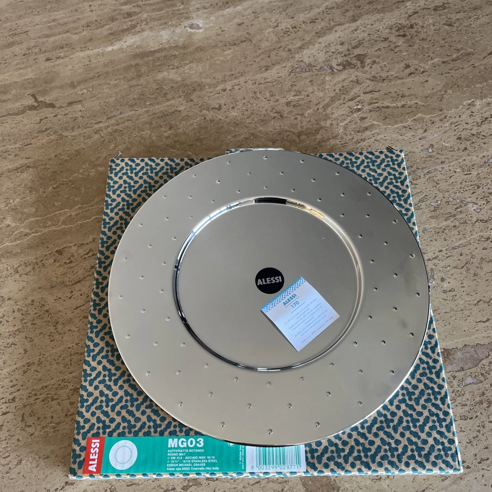 Alessi Round Serving Tray Charger Platter 15.75" diameter - New with Box - Image 2 of 4