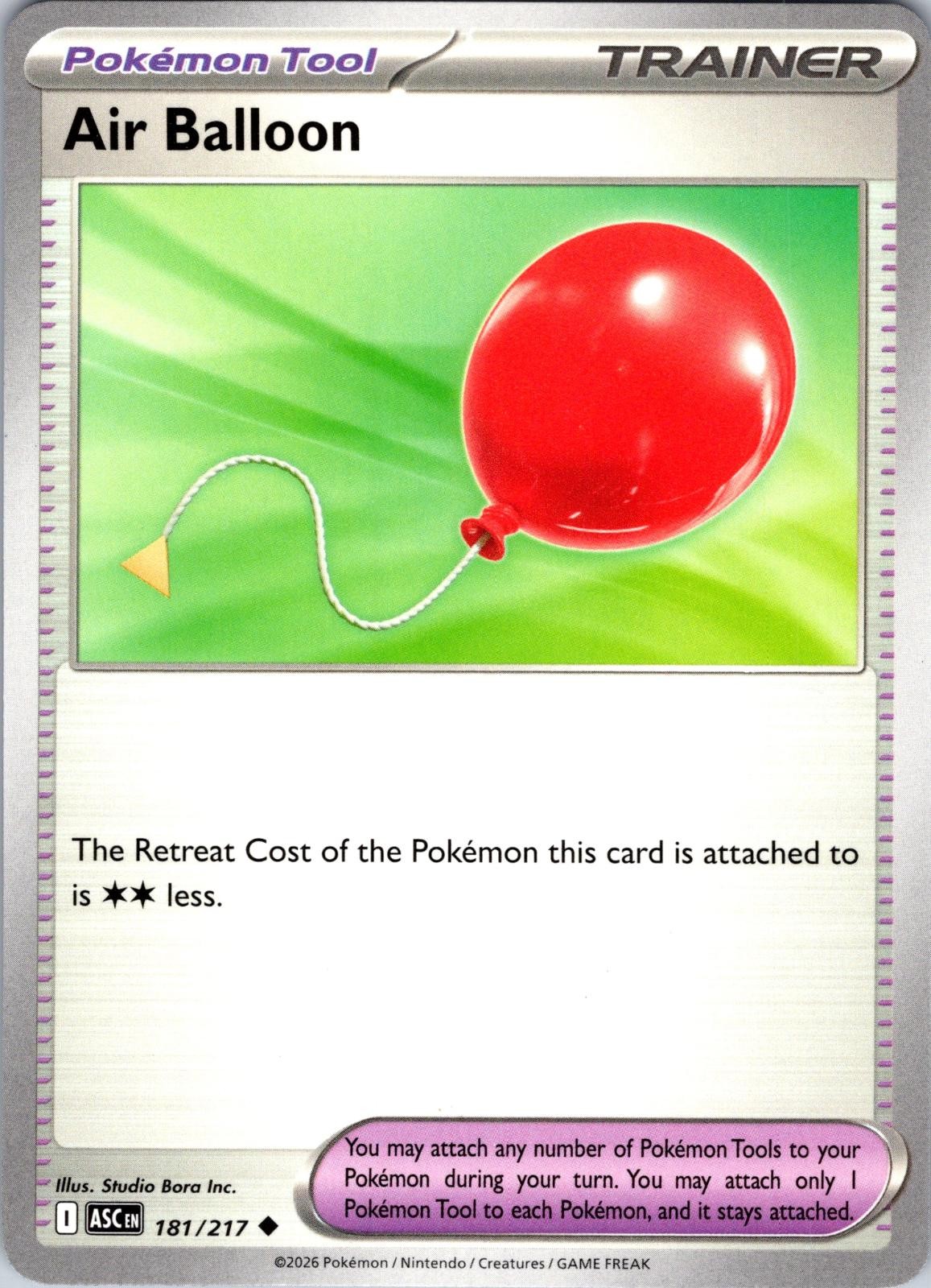Air Balloon 181/217 Uncommon Ascended Heroes Pokemon Near Mint