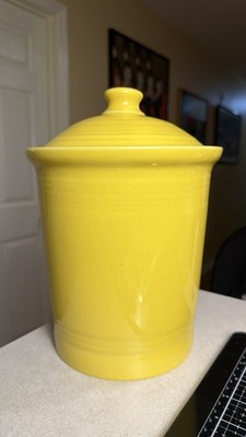 FIESTAWARE Sunflower 3 Qt Large Canister w/Lid Homer Laughlin HLC 10'' 1mm Chip