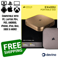 CORSAIR EX400U 1TB 2TB 4TB 4000MB/s Portable External USBC SSD MagSafe Mac iOS