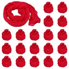 20Pcs Stocking Flower Fabric 65cm/26" for DIY Mesh Flowers Making, Red