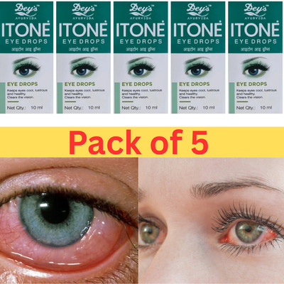 Ayurvedic ITONE Eye-Drops for gives coolness remove eye swelling & pain 10ml 5pc