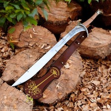 LOTR Espada Orcrista Hecha a Mano de Thorin Batalla Hobbit con Funda y Placa Navidad