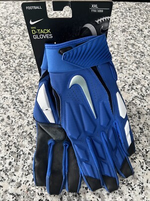 Nike D-Tack 6.0 Men s Football Lineman Padded Gloves Blue Black 2XL NWT!