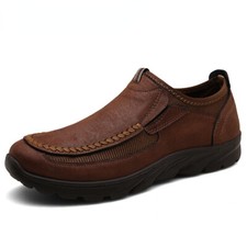 Men Casual Shoes Leather Loafers Moccasins Breathable Slip on Driving Shoes