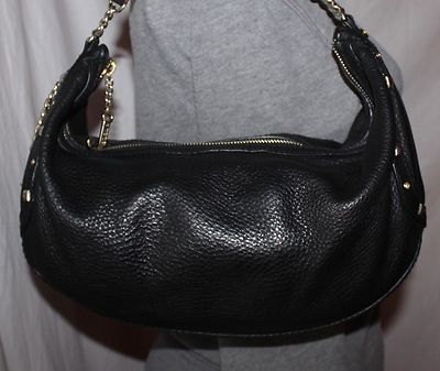 Cheapest JUICY COUTURE Small Black Leather Shoulder Hobo Tote Satchel Slouch Purse Bag Online