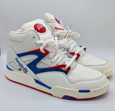 Reebok Pump Omni Zone II Chalk/Vector Blue-Vector Red HR0035 Men's Size 12