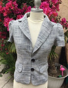 short sleeve linen blazer