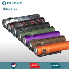 OLIGHT Baton 3 Pro 1500 Lumens 18650 Rechargeable Cool White LED Flashlight