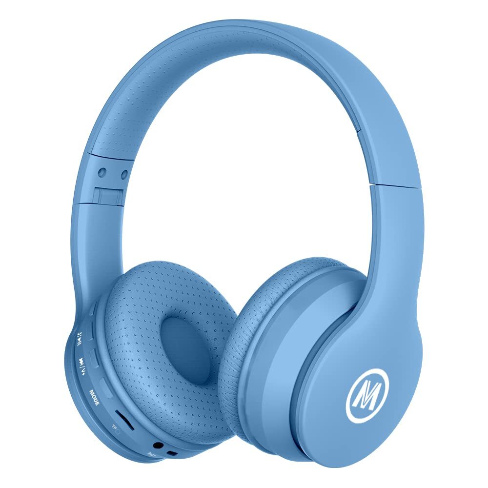 Mokata Bluetooth Wireless Wired Kids Headphones with Volume Limit 85-110dB Safe Over-Ear Design  