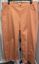 Women's Plus Size High-Rise Wide Leg Ankle Length Chino Pants Ava  Viv 22W NWT