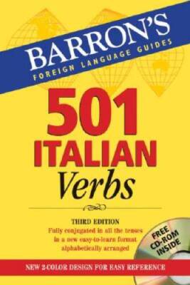 501 Italian Verbs: with CD-ROM (Barron's 501 Italian Verbs (W/CD)) ( - VERY GOOD