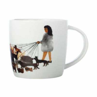 Maxwell & Williams Becher BFF - Dog Walker, Tasse, Porzellan, 400 ml
