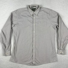 Eddie Bauer Men's Large Plaid Button Down Shirt Relaxed Fit Wrinkle Resistant