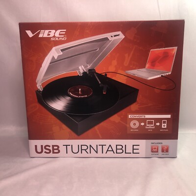 VIBE VS-20-1 Sound USB Turntable Converts Records & LPs Computer and MP3 files