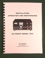Siltronix 1011C Operation Manual: 11" X 17" Foldout Schematic & Plastic Covers!