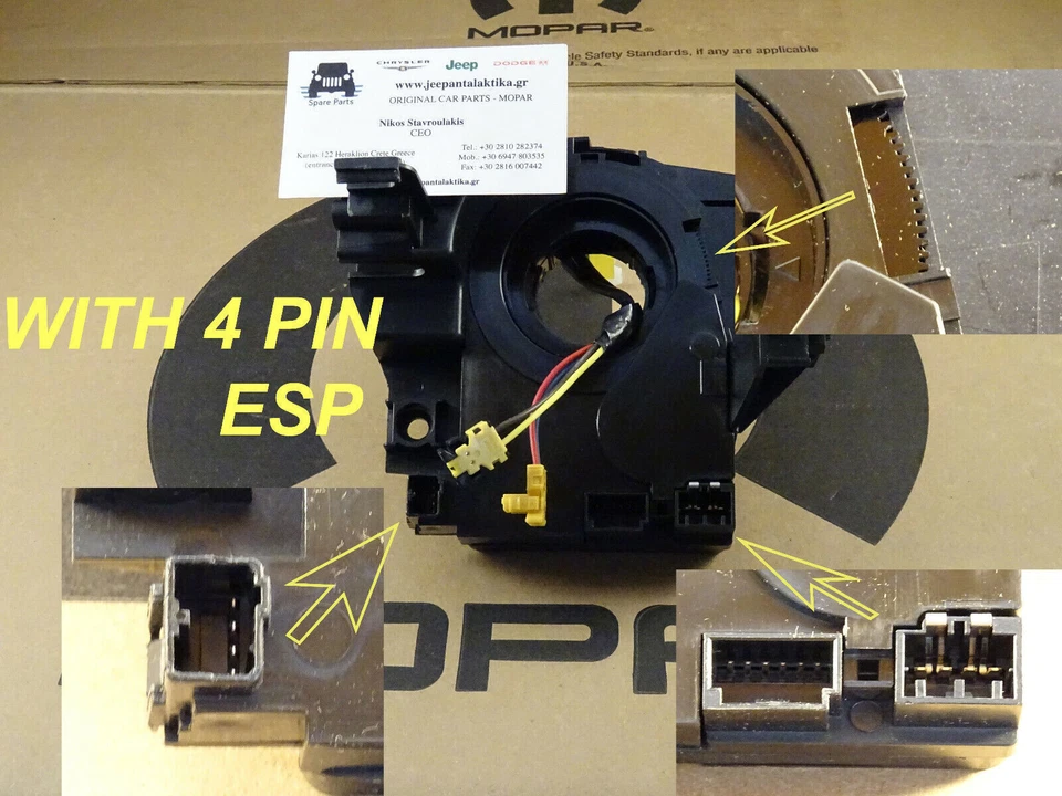 Steering Wheel Clockspring Jeep Grand Cherokee WK WH 08-10 Genuine 5156106AF - Image 2 of 4