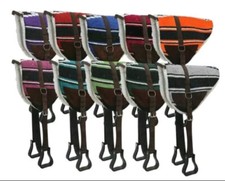 Horse Bareback Saddle Pad w Stirrups Girth Wool Blend Top and Fleece Bottom 6017