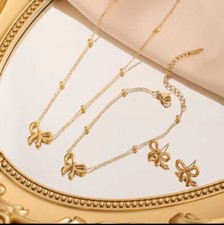 Stainless Steel Set Waterproof Fashion Jewelry set for Women's.
