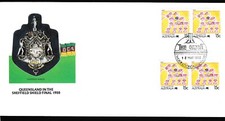 1988 'THE GABBA' QLD THE SHEFFIELD SHIELD FINAL DECIMAL STAMP SOUVENIR COVER#L73