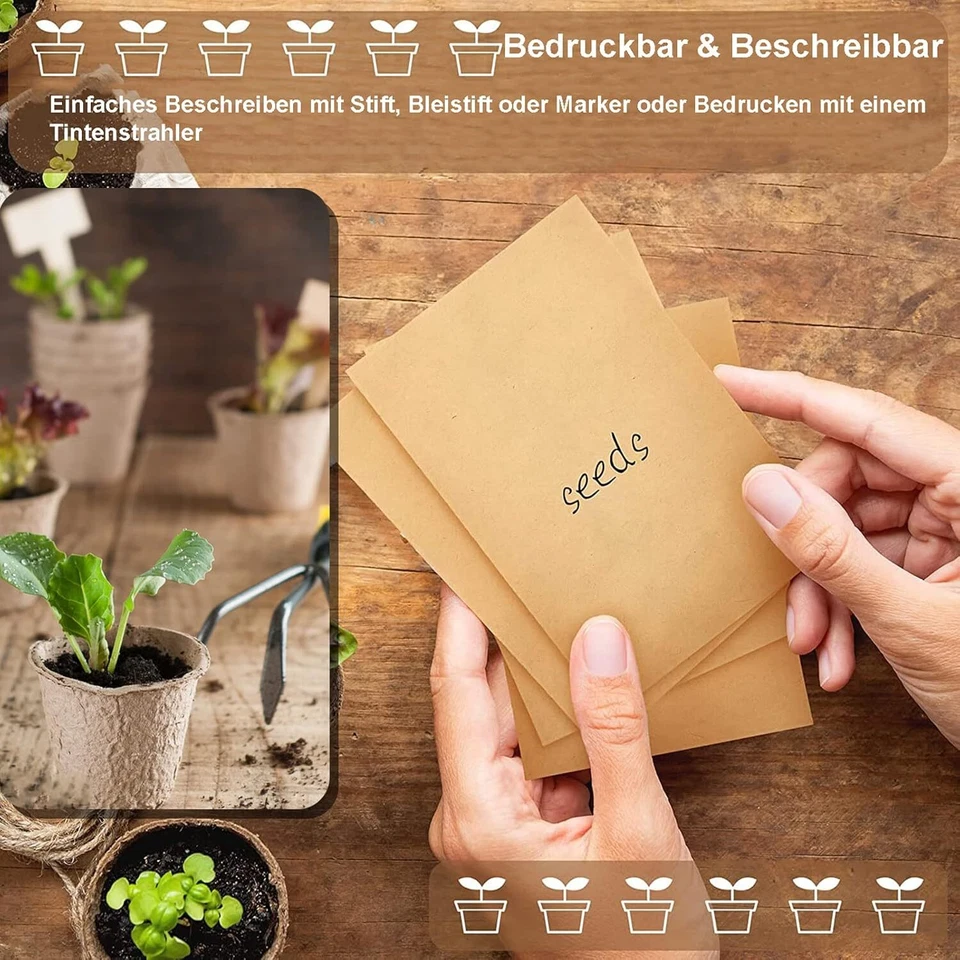 150 Stück Braune Flachbeutel Papiertüten Klein 6 * 10 Cm Mini Papiertüte Kleiner - Bild 4 von 4