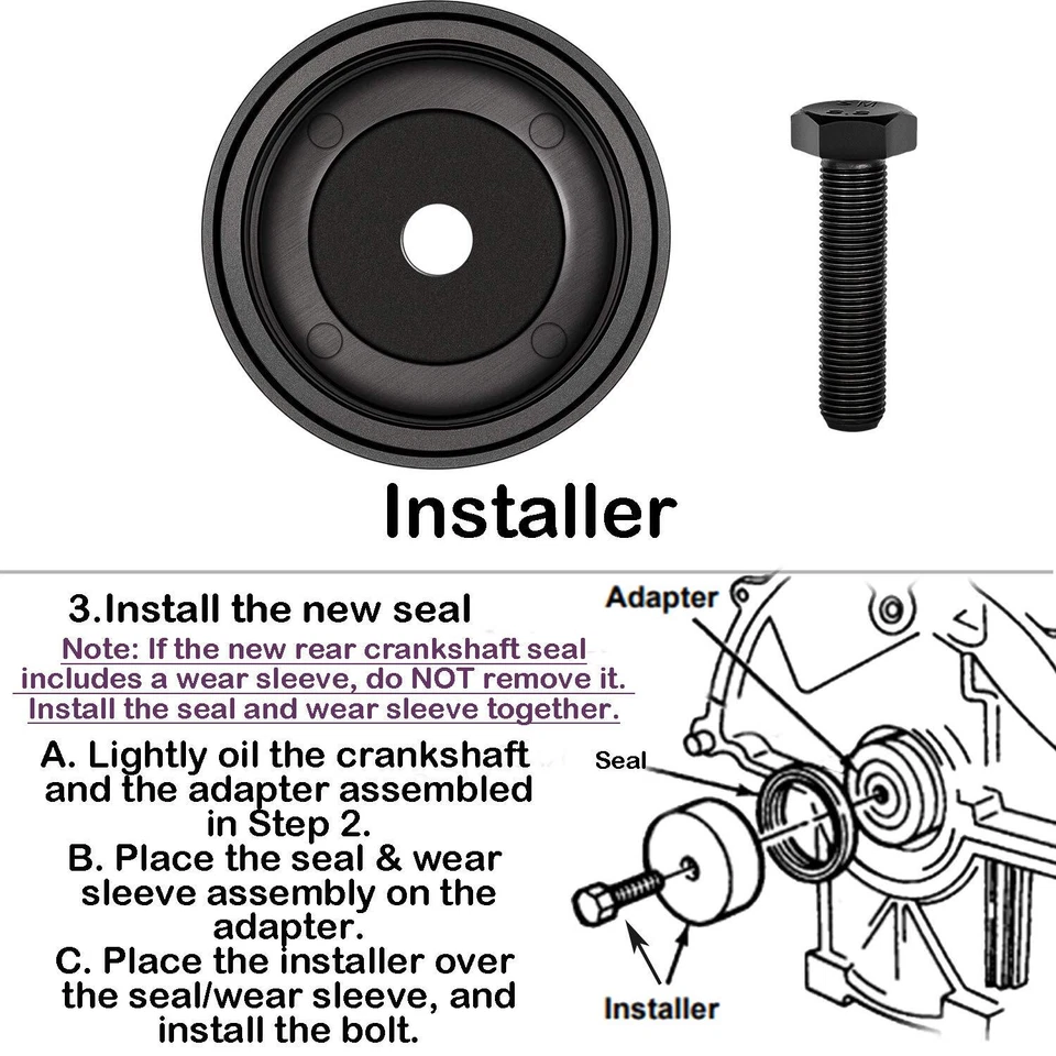 7834 Rear Crankshaft Seal Install Tool for Ford Aerostar Ranger Explorer 4.0L V6 Foto 4 de 4