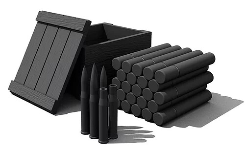 1/18 Scale Battleground 37mm Shells and Crate set - Picture 1 of 1