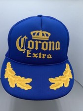Corona Extra Snapback Trucker Hat Ballcap Designer Pro Royal Blue One Size