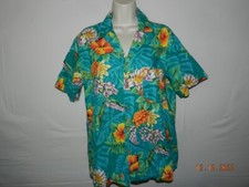 Vintage 1960's Barefoot in Paradise Hawaiian Shirt Mens size M Medium floral USA