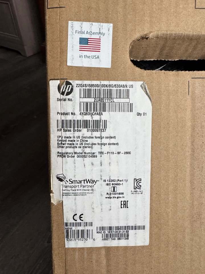 NEW HP Z2 G4 SFF - i5-8500, 8GB RAM, 500GB HDD, Win 10 Pro - 4XQ60UC - Image 4 of 4