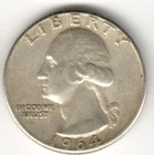USA - 1964P - Washington ¼ $ - Silver Eagle - no mint mark - #14810RG
